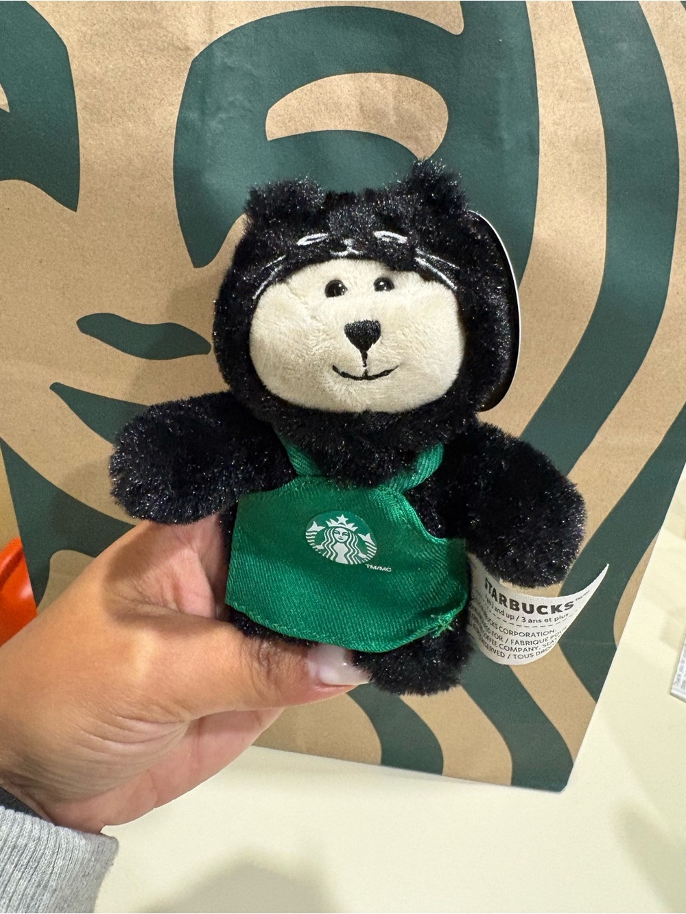 Starbucks Black Cat Barista Keychain